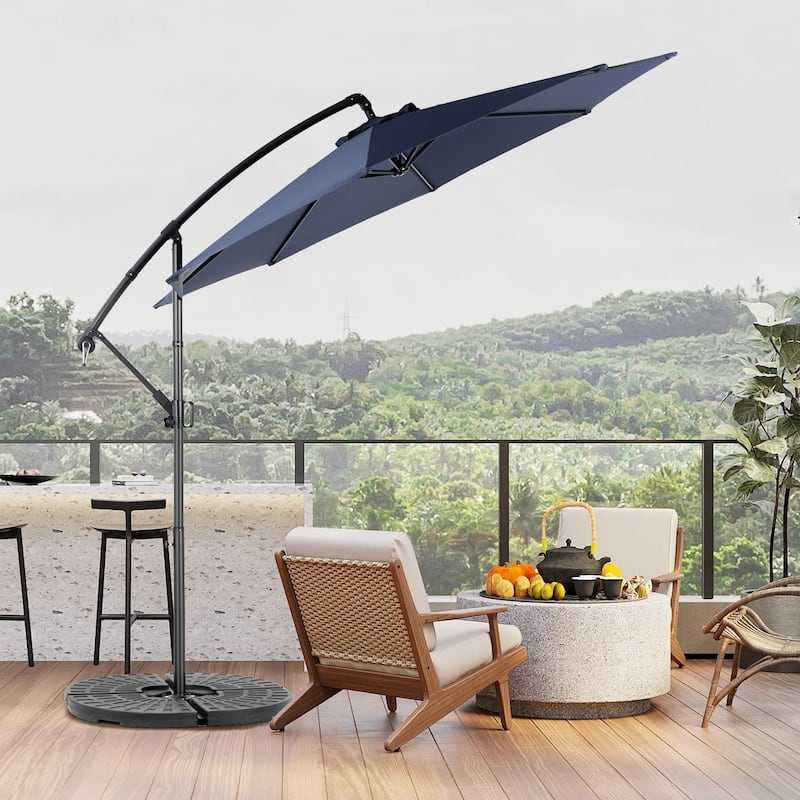 Topcraft 10ft Offset Hanging Market Patio Umbrella