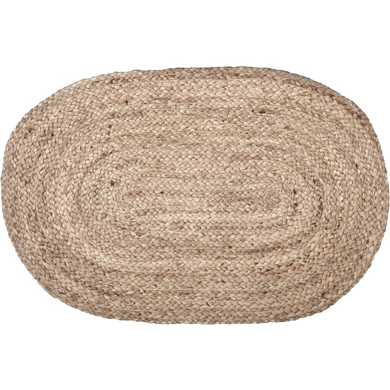 Natural Jute Rug Oval w/ Pad 20x30 - 20" x 30" Oval