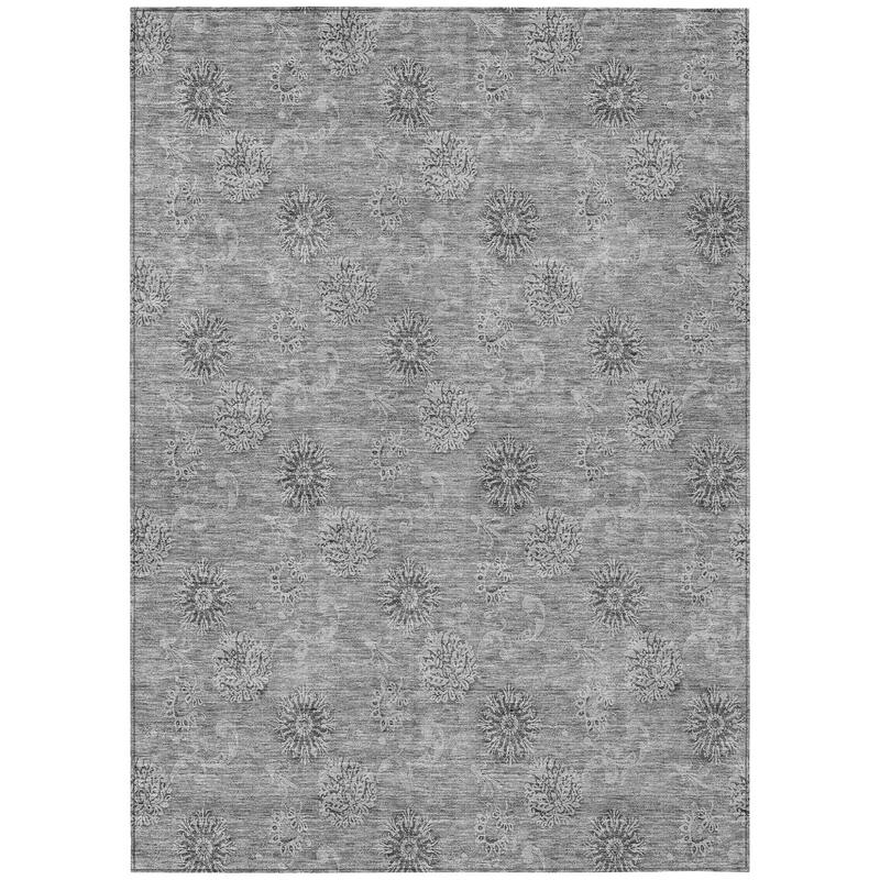 HomeRoots Floral Transitional Rectangle Outdoor Rug