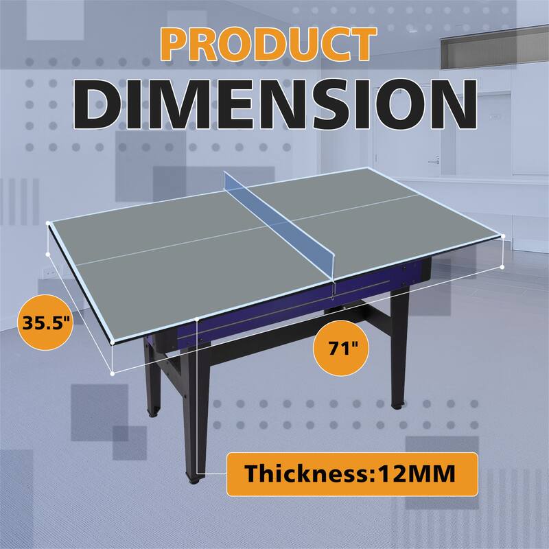 6*3ft Mid-Size Ping Pong Conversion Top Foldable,Table Tennis Table Top