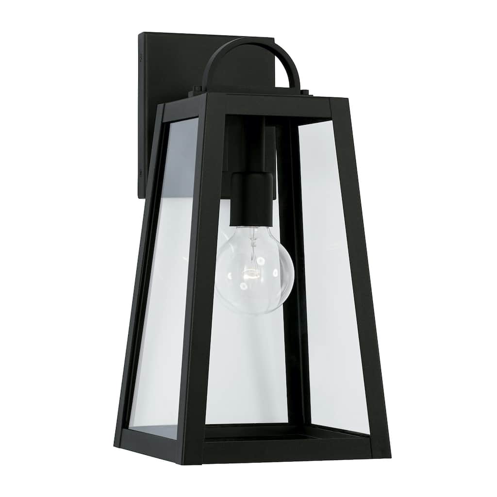 Leighton 8" 1-light Outdoor Wall Lantern w/ Clear Glass