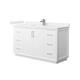 Option White / Carrara Cultured Marble Top / Brushed