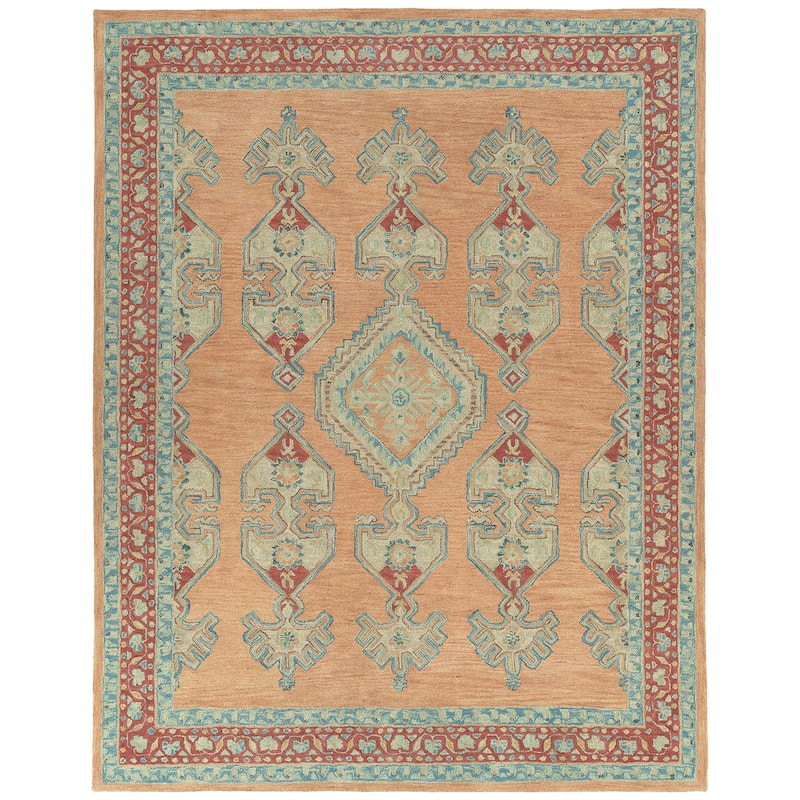 Charlotte Collection Peach Hand Tufted Indoor Area Rug