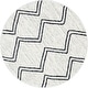 preview thumbnail 18 of 49, Well Woven Kennedy Reeve Modern Chevron Pattern Area Rug 4' Round - Grey Ivory