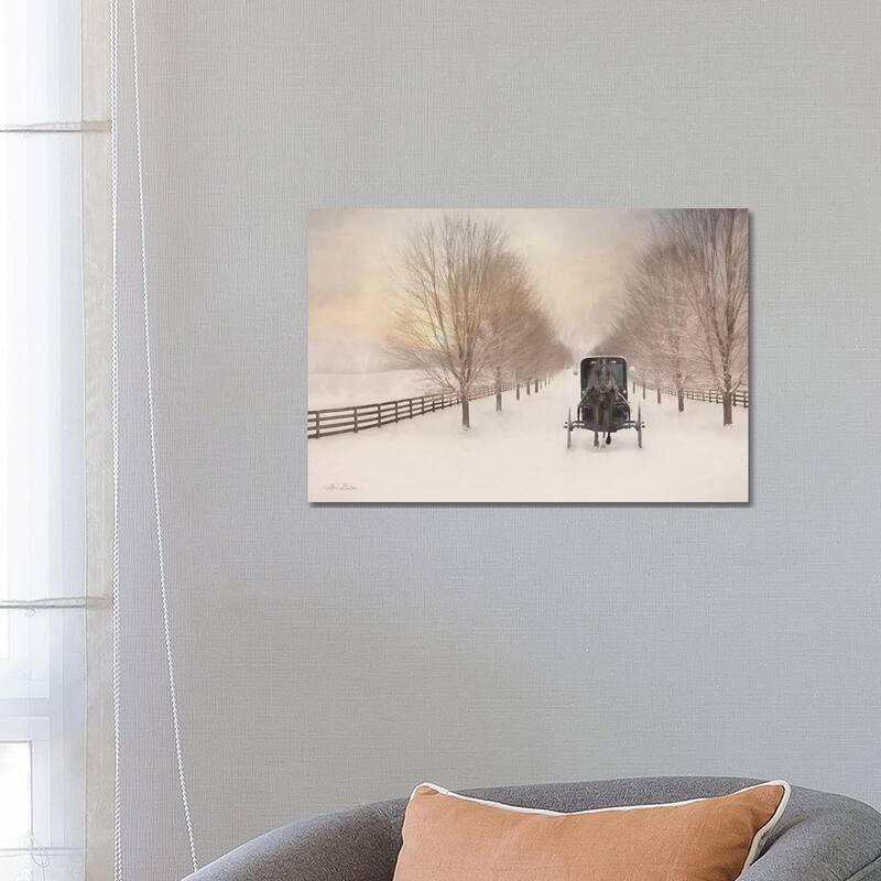 iCanvas "Snowy Amish Lane" by Lori Deiter Canvas Print - 18x26x1.5
