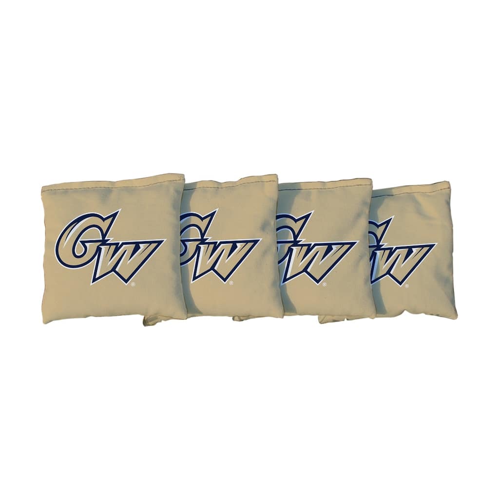 George Washington University Colonials Gold Cornhole Bags