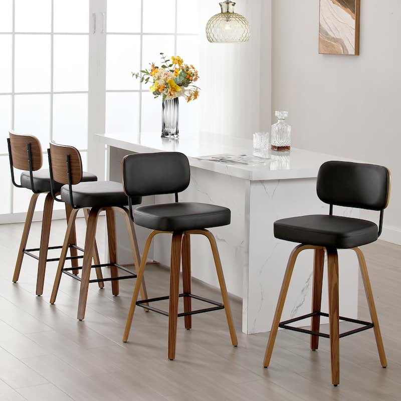 26"/29" Swivel Bar Stools/ Counter Stools with Bentwood Legs