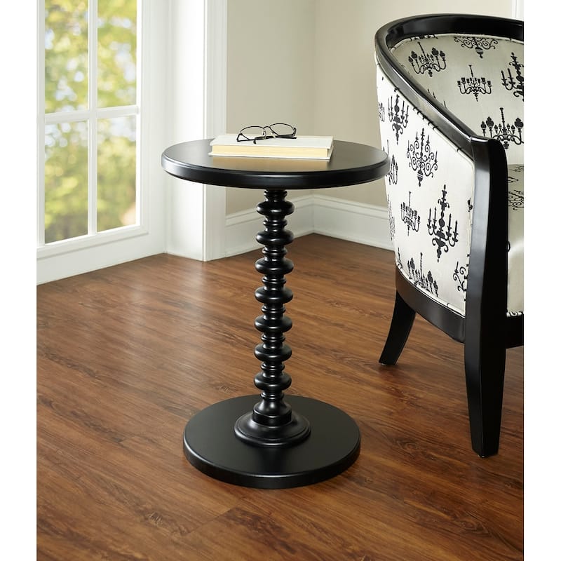 Powell Kallie Round Spindle Table - Black