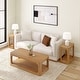 preview thumbnail 9 of 13, Forma Rectangular Coffee Table with Shelf - 54 inches - 54"