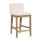 preview thumbnail 70 of 115, Gracie Modern Bar Stool, Boucle Upholstered Chair and Brushed Wooden Legs