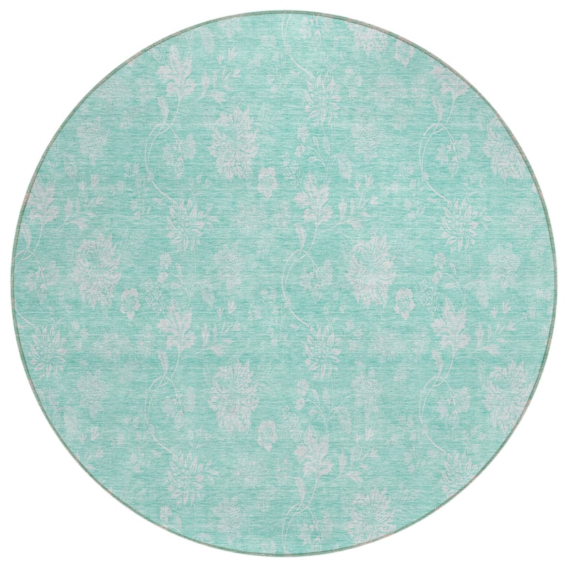 HomeRoots Floral Transitional Rectangle Outdoor Rug