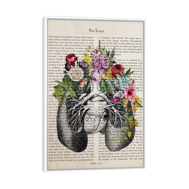 iCanvas "The Lungs" by Aged Pixel Framed Canvas Print - White - 48x32