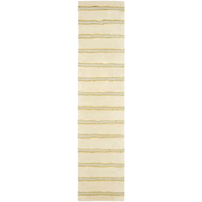 Martha Stewart by SAFAVIEH Chalk Stripe Wool/ Viscose Rug