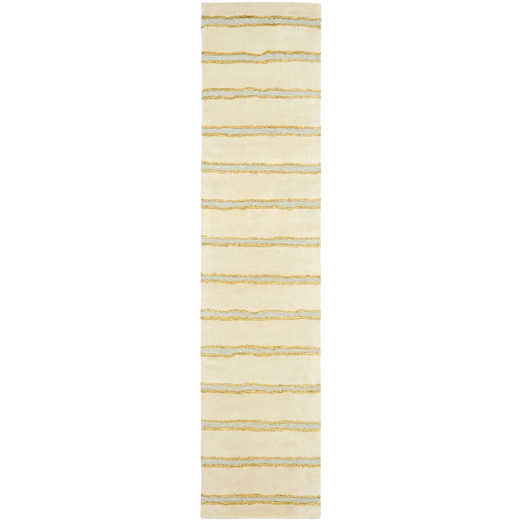 Martha Stewart by SAFAVIEH Chalk Stripe Wool/ Viscose Rug