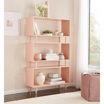 Simple Living Margo Mid-Century Modern 3-tier Bookshelf - 59.5"h x 36"w x 11.8"d