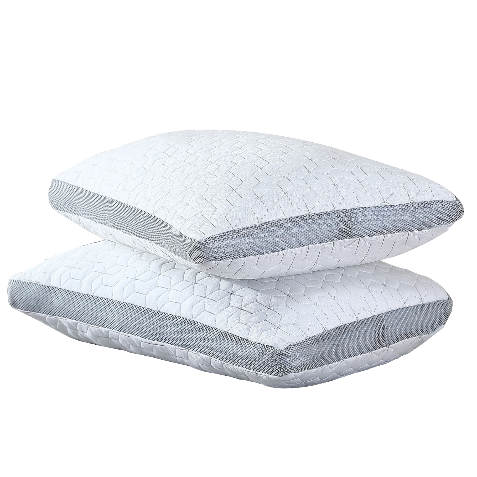 memory foam and feather pillow