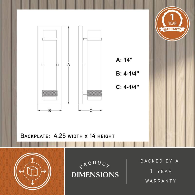 Bari 1 Light Contemporary Wall Sconce with Clear Cylinder Glass