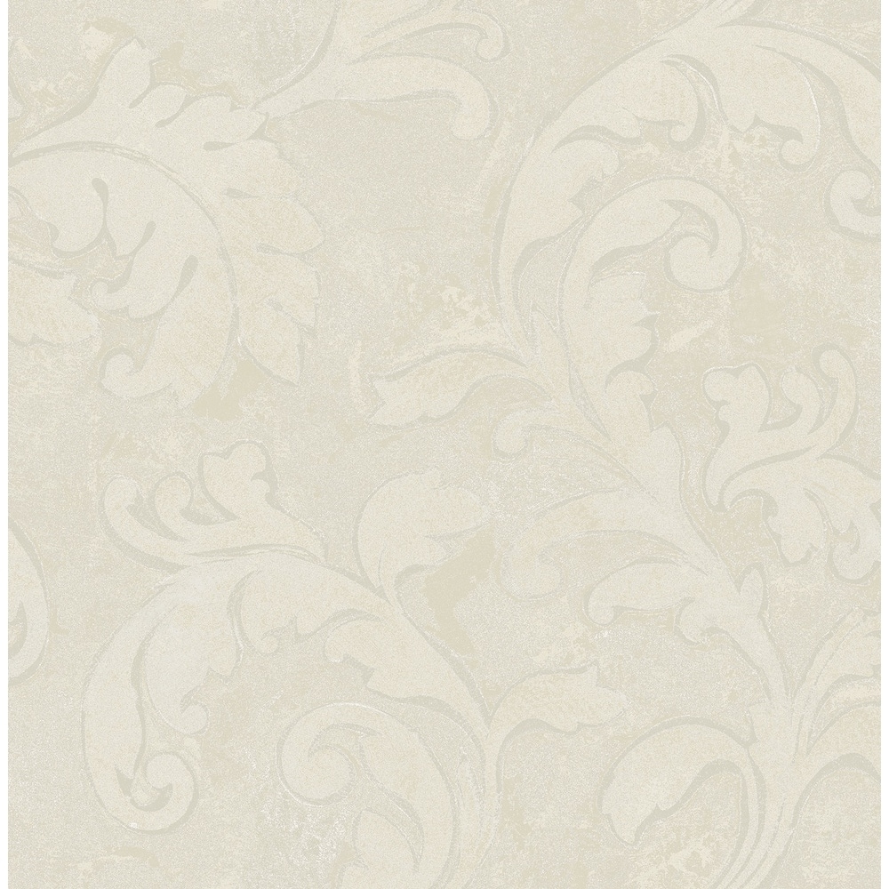 Seabrook Designs Delfina Leaf Trail Unpasted Wallpaper