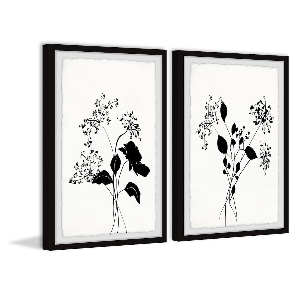 Flower and Buds Diptych