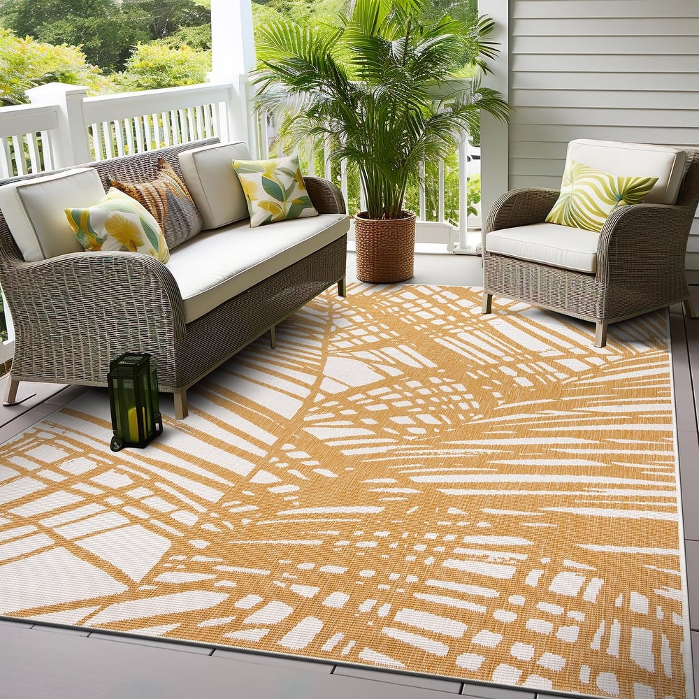 World Rug Gallery Nature Inspired Tropical Indoor/Outdoor Area Rug