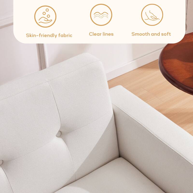 Tufted-Fabric-Upholstered-Accent Chair