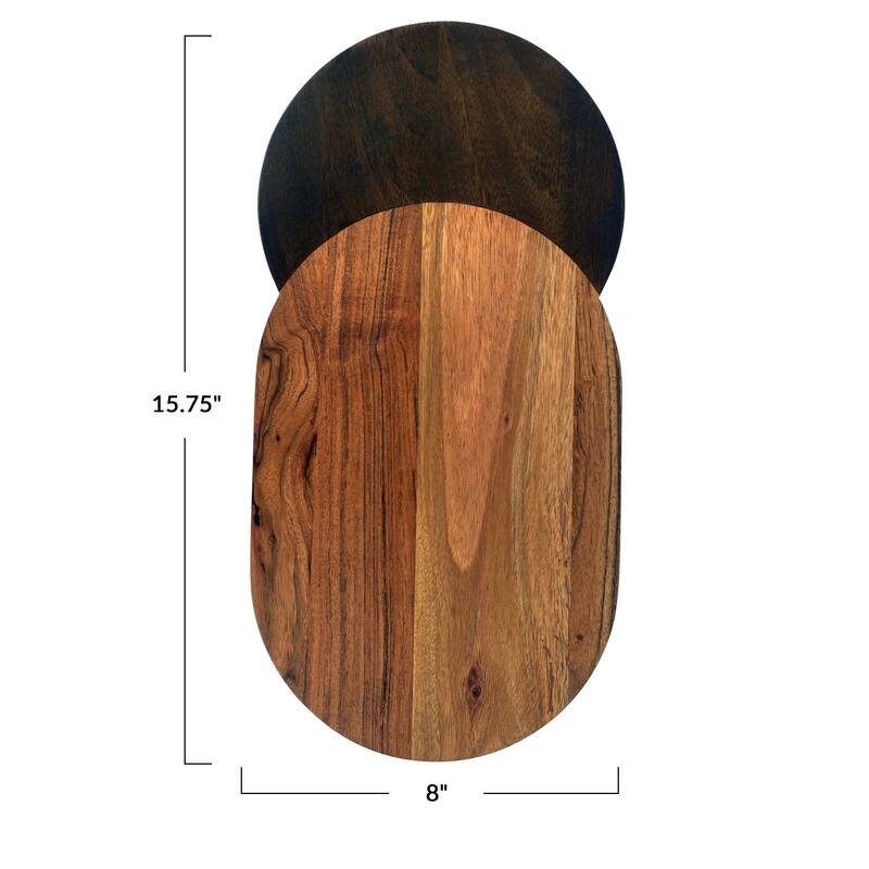 Two-Tone Wood Cheese and Cutting Board