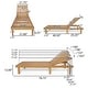 preview thumbnail 4 of 21, Nadine Outdoor Chaise Lounges (Set of 2) by Christopher Knight Home
