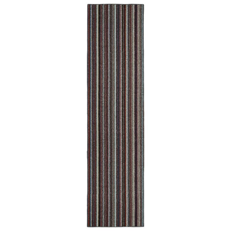 Garland Rug Carnival Striped Durable Indoor Area Rug - 2' x 8' - Random Multi Color