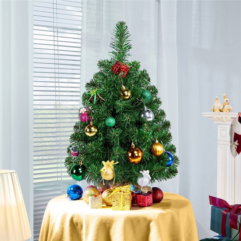 Yaheetech Artificial Tree with Green Leaves Tabletop Artificial Plant - 2ft