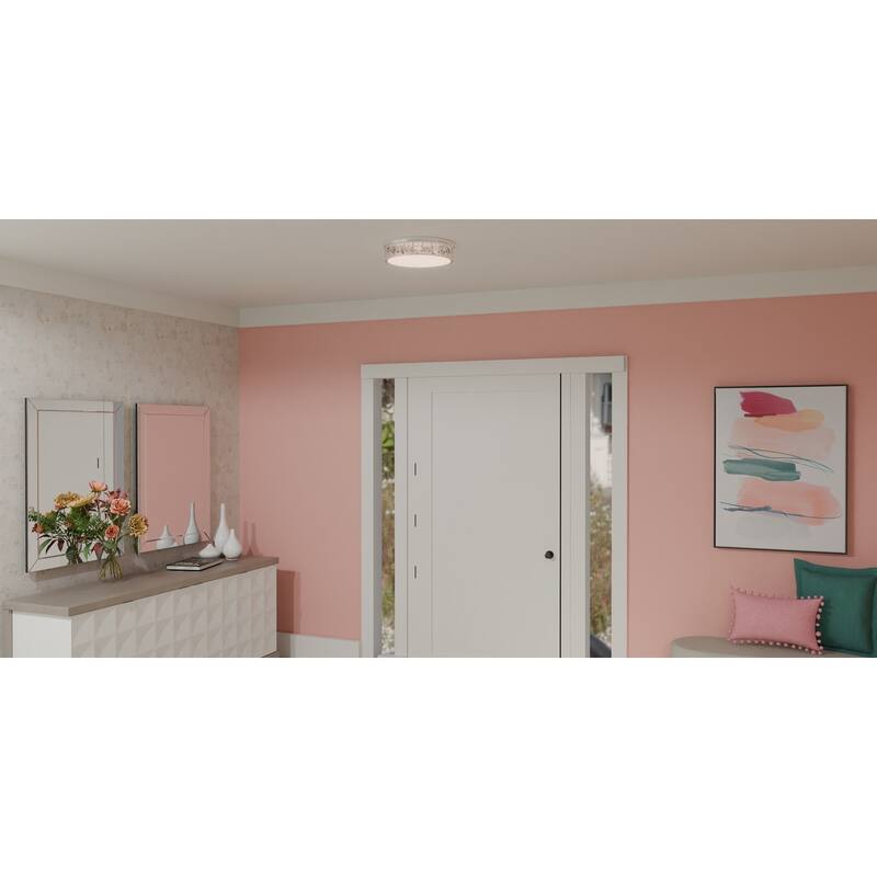 Gibson Integrated LED Polished Chrome Flush Mount Light