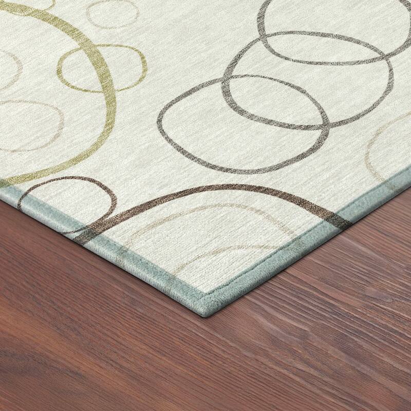 Machine Washable Indoor/ Outdoor Contemporary Nexus Chantille Rug