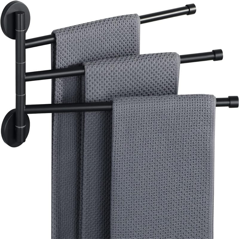 Folding 3 Arms Hand Towel Bars Towel Hanger for Bathroom