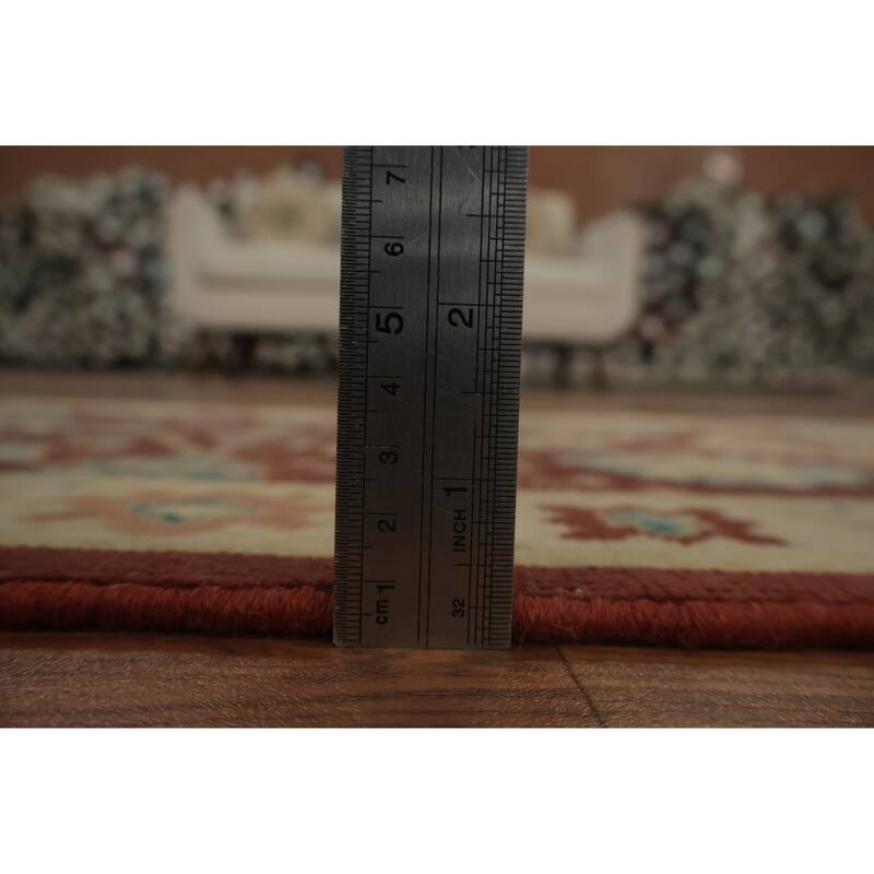 Hand Knotted Oriental 100% Wool Carpet Traditional All-Over Brown Ziegler Area Rug - 4' 0'' X 2' 0''