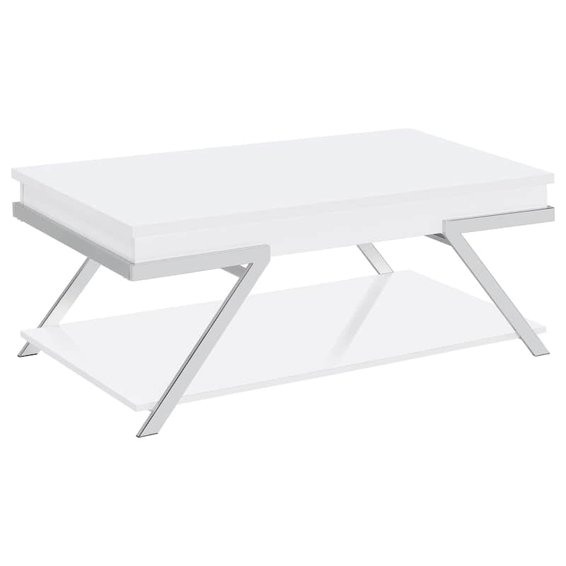Marcia Coffee And End Table Set White High Gloss