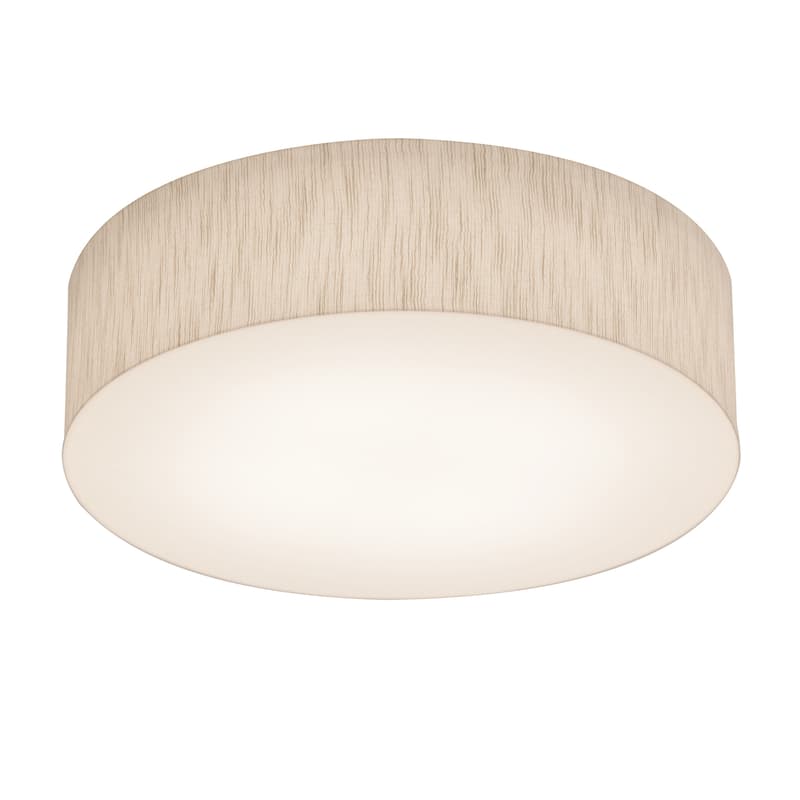 Anton 15-inch Jute LED Flush Mount - N/A