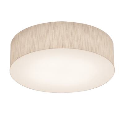 Anton 15-inch Jute LED Flush Mount