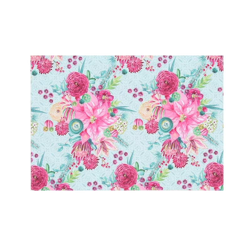 Laural Home Boho Christmas Placemat Set of 4 - 13" x 19"