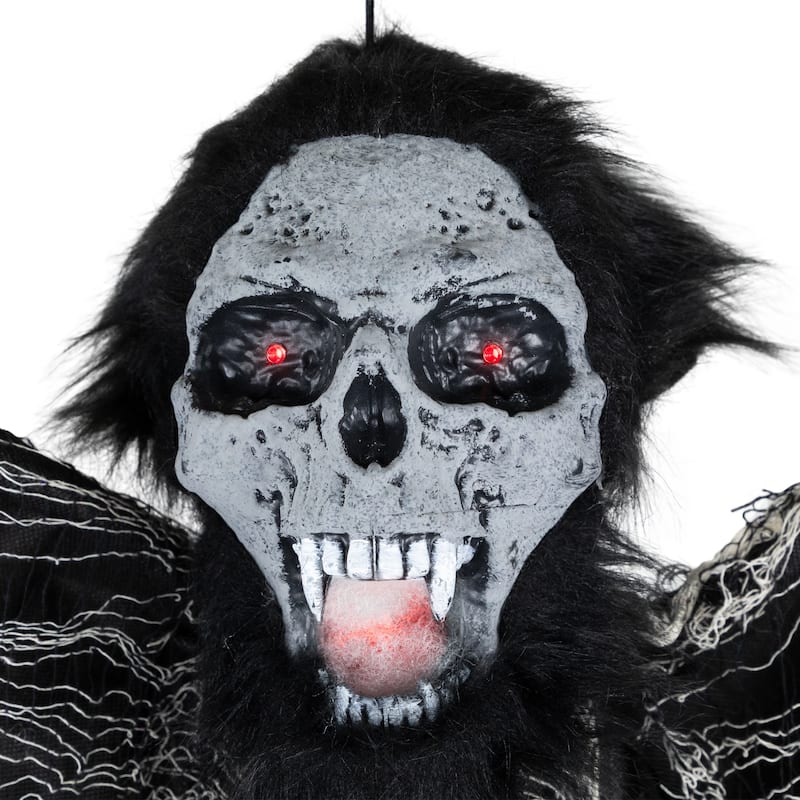 Animated Hanging Zombie Vampire with Lights and Sound Halloween Decoration - 5'