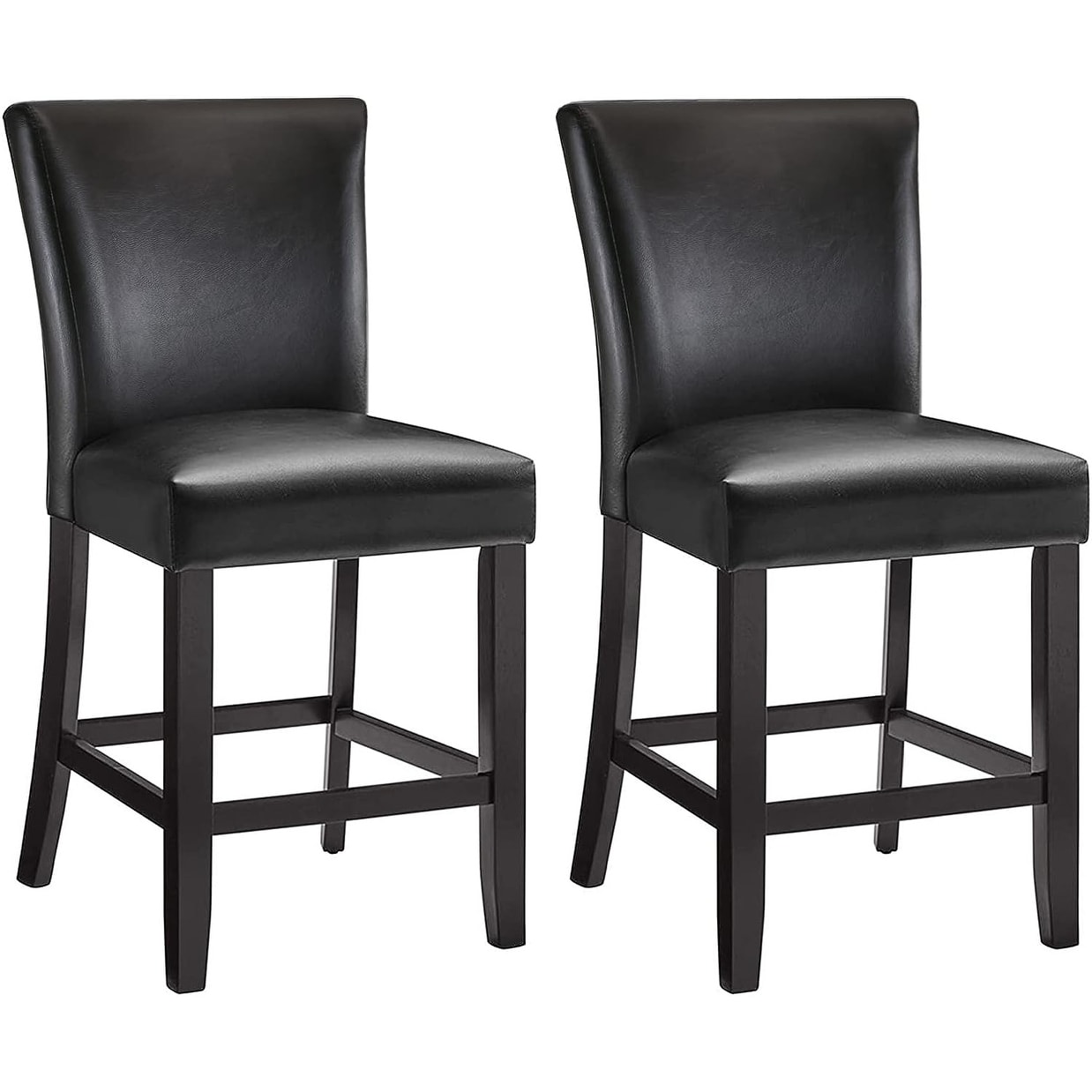 Bar Stools Faux Leather Upholstered Chairs Dining Chairs