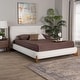 preview thumbnail 8 of 9, Vinicio Mid-Century Modern Cream Boucle Platform Bed