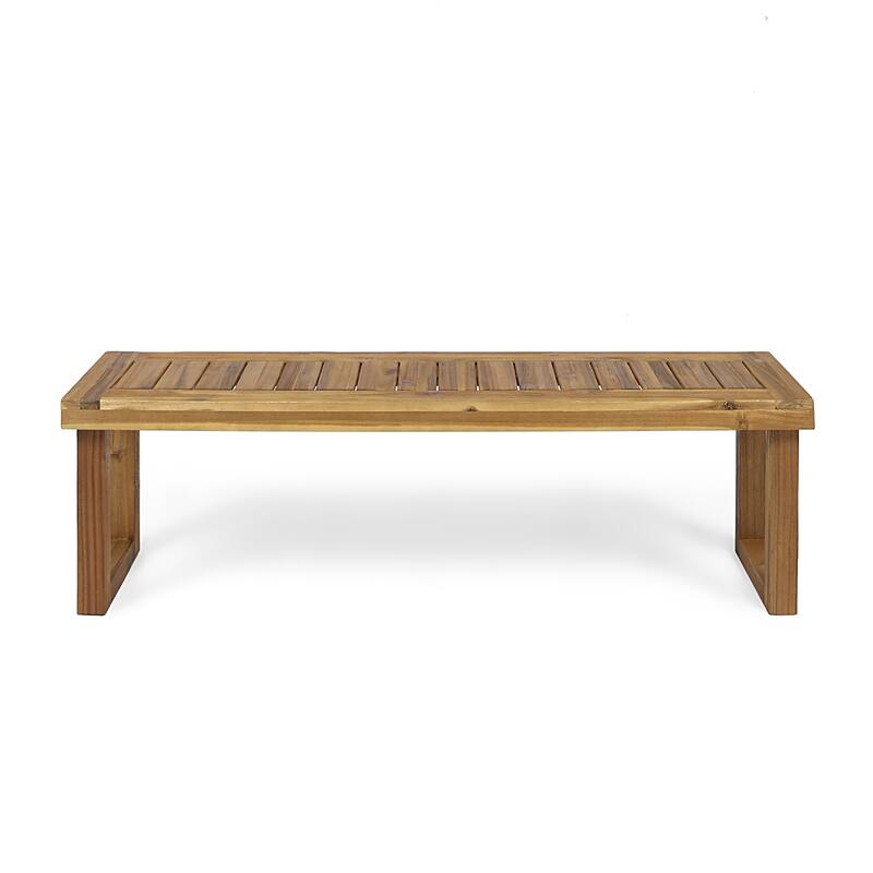 Roder Acacia Wood Outdoor Dining Bench by Christopher Knight Home