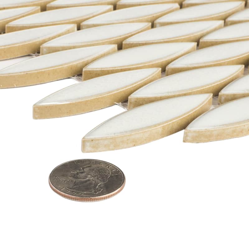 Merola Tile Pescado Honed Snowcap White 12" x 12-1/2" Porcelain Floor and Wall Tile