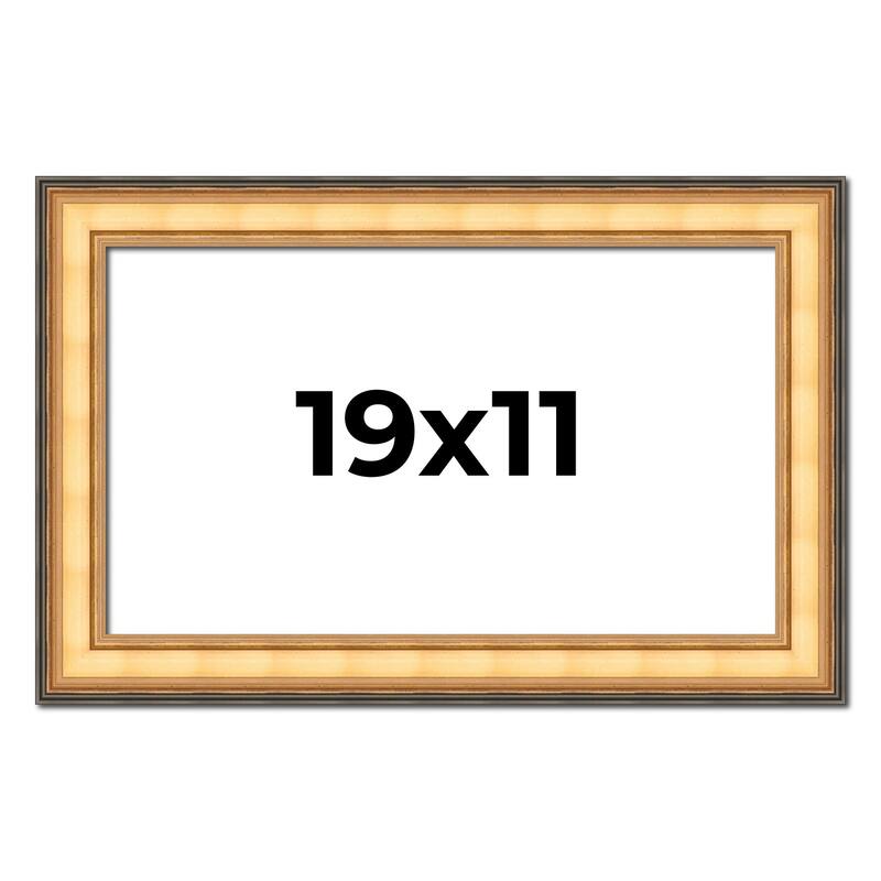 19x11 Frame Gold Plein Aire Solid Wood Picture Frame Width 2 Inches |