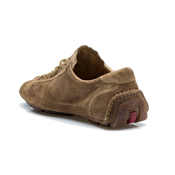 Shop Prada Men S Casual Suede Leather Lace Up Driving Loafer Shoes Brown Overstock 14446463