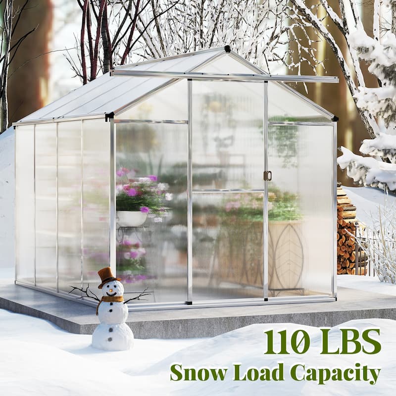 Gymax 6 x 8 FT Greenhouse for Outdoors Large Walk-in Green House w/