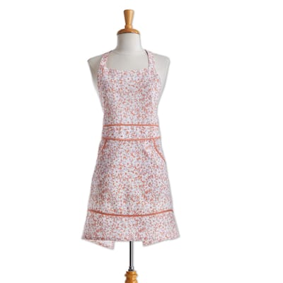 Flower Petals Cooking Baking Apron Cotton Machine Wash, One Size Fits Most