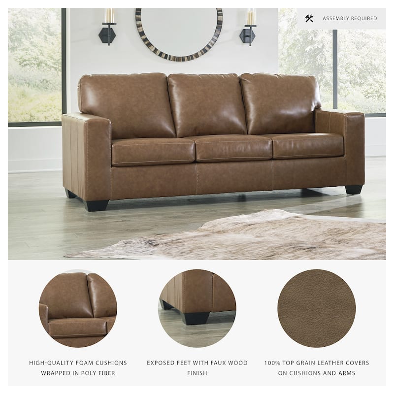 Signature Design by Ashley Bolsena Caramel Sofa - 85"W x 38"D x 36"H