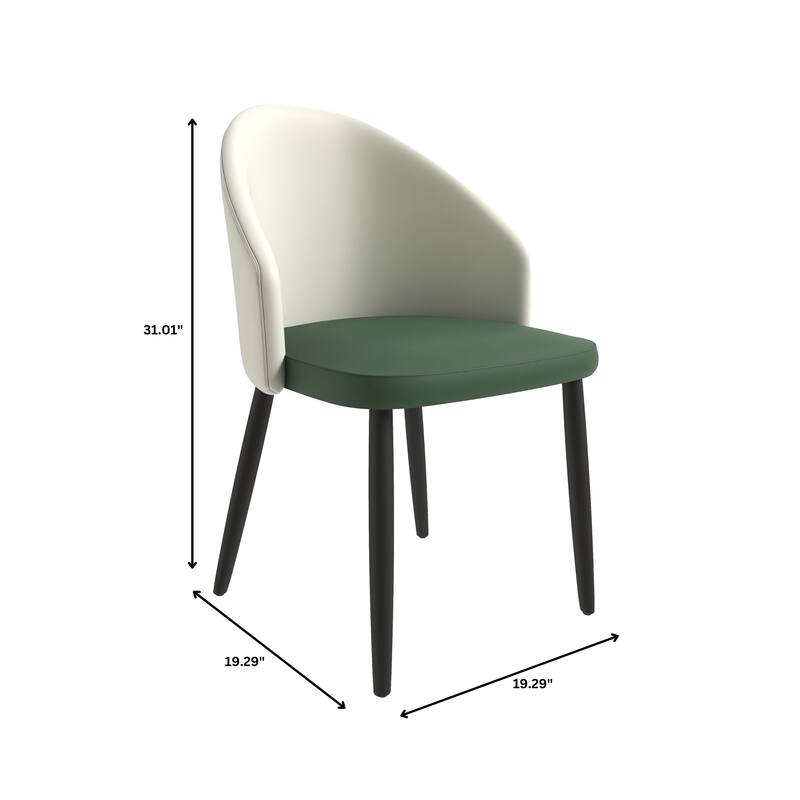 Upholstered Dining Chair in Leather/Fabric/Boucle with Wood Legs Set of 4 Paradiso Collection