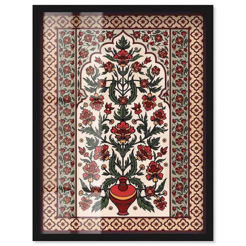 Royal Floral Mat Shadowbox by Art Remedy - Black - 30" x 36"