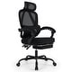 preview thumbnail 1 of 4, Mesh Office Chair Ergonomic Desk Chair with Retractable Footrest Black